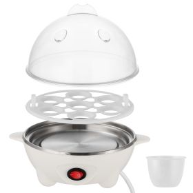 Electric Egg Cooker 7-Capacity BPA-Free Hard-Boiled Egg Maker w/ Auto-Off Measuring Cup for Hard Boiled Steamed Vegetables Seafood Dumplings (Option: Cooker)