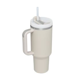 1200ml Stainless Steel Mug Coffee Cup Thermal Travel Car Auto Mugs Thermos 40 Oz Tumbler with Handle Straw Cup Drinkware New In (Color: L, capacity: 1200ml)