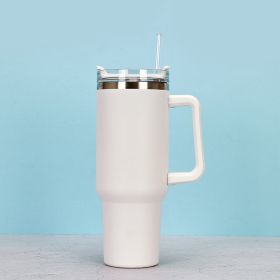 1200ml Stainless Steel Mug Coffee Cup Thermal Travel Car Auto Mugs Thermos 40 Oz Tumbler with Handle Straw Cup Drinkware New In (Color: N, capacity: 1200ml)