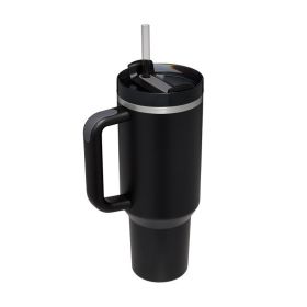 1200ml Stainless Steel Mug Coffee Cup Thermal Travel Car Auto Mugs Thermos 40 Oz Tumbler with Handle Straw Cup Drinkware New In (Color: C, capacity: 1200ml)