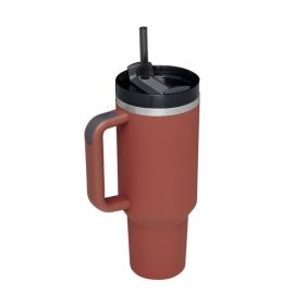 1200ml Stainless Steel Mug Coffee Cup Thermal Travel Car Auto Mugs Thermos 40 Oz Tumbler with Handle Straw Cup Drinkware New In (Color: J, capacity: 1200ml)